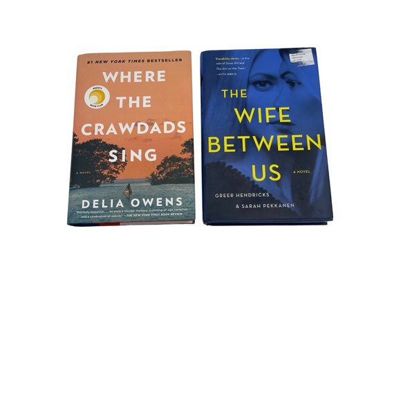 2 Hardcover Books- Where the Crawdads Sing and The Wife Between Us - Picture 1 of 3